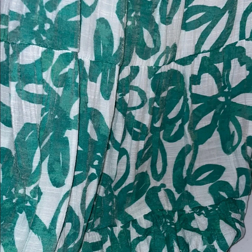 Indigo Rose Green and White Dress - Picture 2 of 6